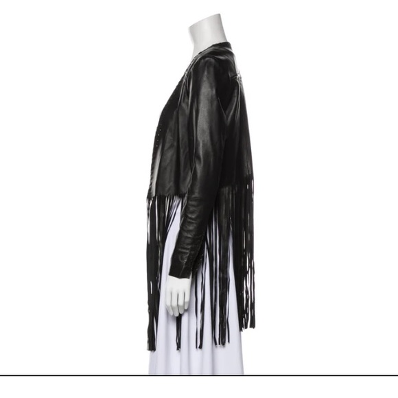 THEPERFEXT Christy Leather Fringe Jacket - Picture 6 of 17